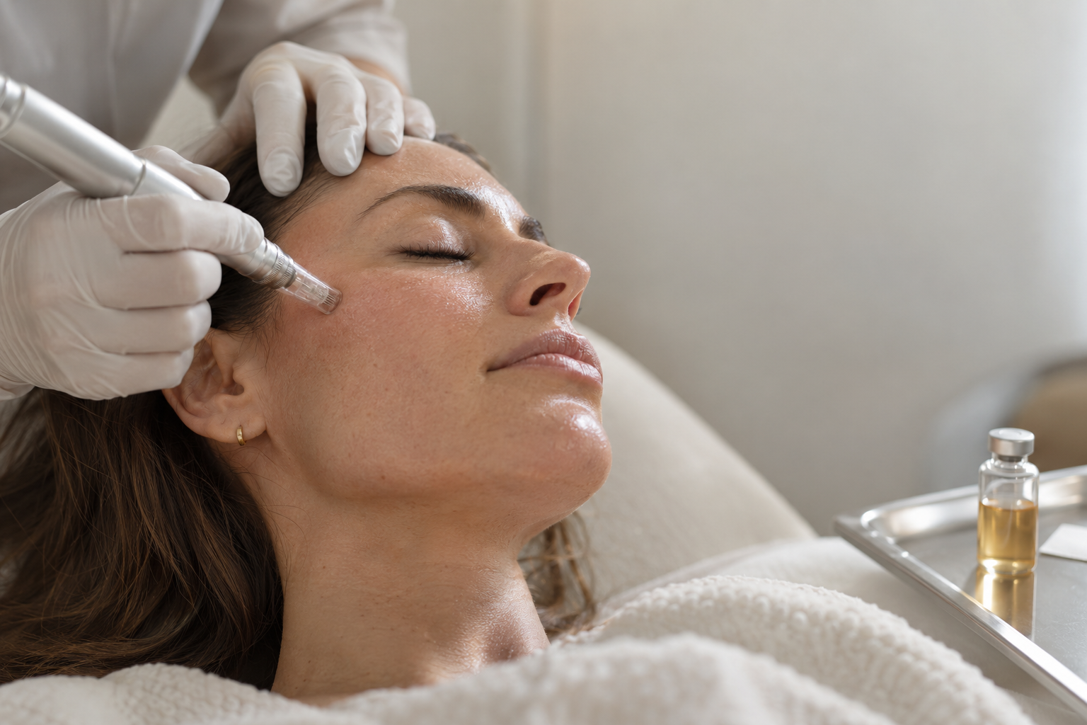 Professionele microneedlingbehandeling bij Skintez